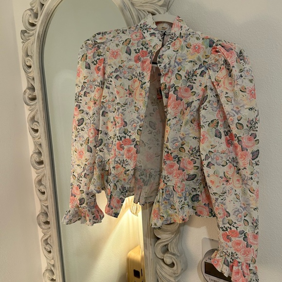 Laura Ashley x BATSHEVA Grace Blouse in Quartet SIZE 2 - Picture 11 of 11